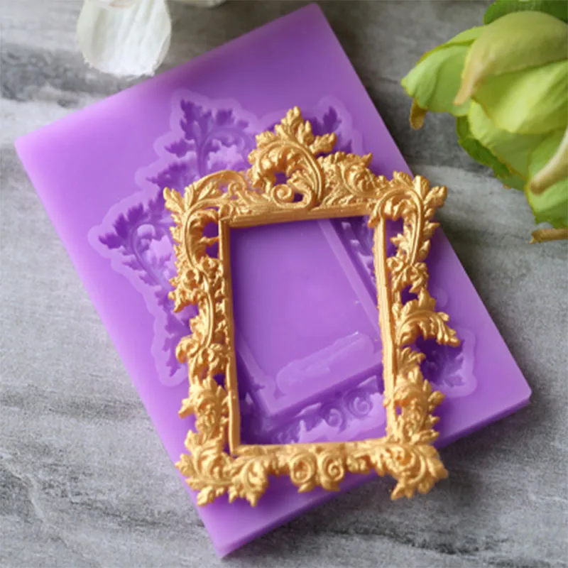 

Yueyue Sugarcraft 1 piece Frame silicone mold fondant mold cake decorating tools chocolate gumpaste mold CK-SM-255