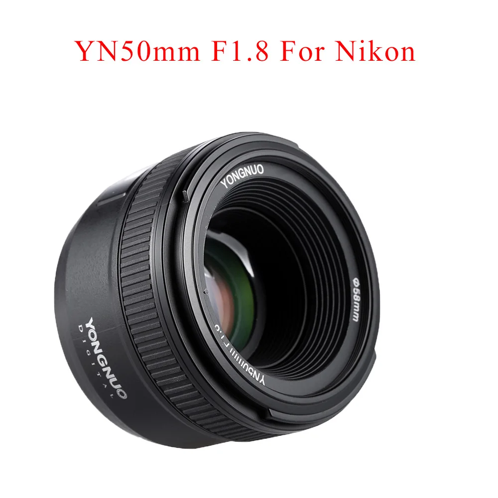 Объектив YONGNUO YN50 мм yn50мм F1.8 объектив для камеры Canon EF для Nikon F DLSR объектив камеры