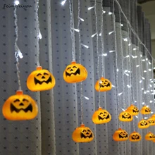 Feimefeiyou 5 м 216 Светодиодный s clampada светодиодный тыквы Волшебные светодиодные фонарики Шторы гирлянды в помещении вечерние Декор светодиодный полосы