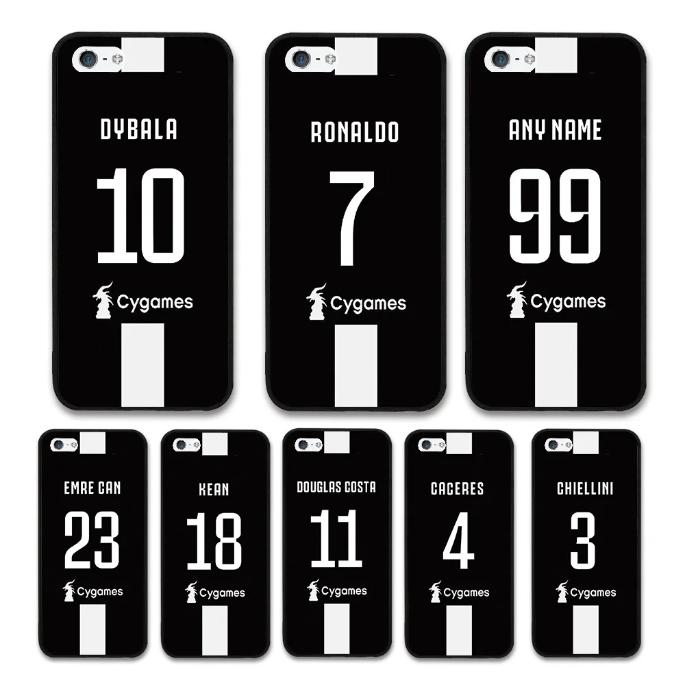 

European Football RONALDO DYBALA KEAN juven FC Jersey style Custom Names and Numbers case for Apple iPhone 5 OR 5S Phones cases