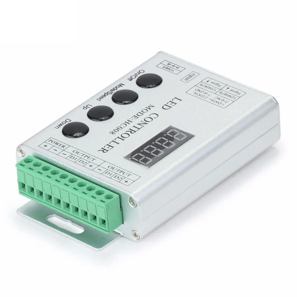 HC008 RGB Led Pixel Control ler программируемый контроллер 2048 пикселей 133 режимов эффектов WS2811