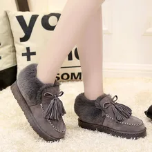 

2018 Autumn Winter Hot New Snow Boots Women's Low Flat Casual Shoes Winter Female Cotton Shoes Outdoor Warm Non-slip Ankle Boots