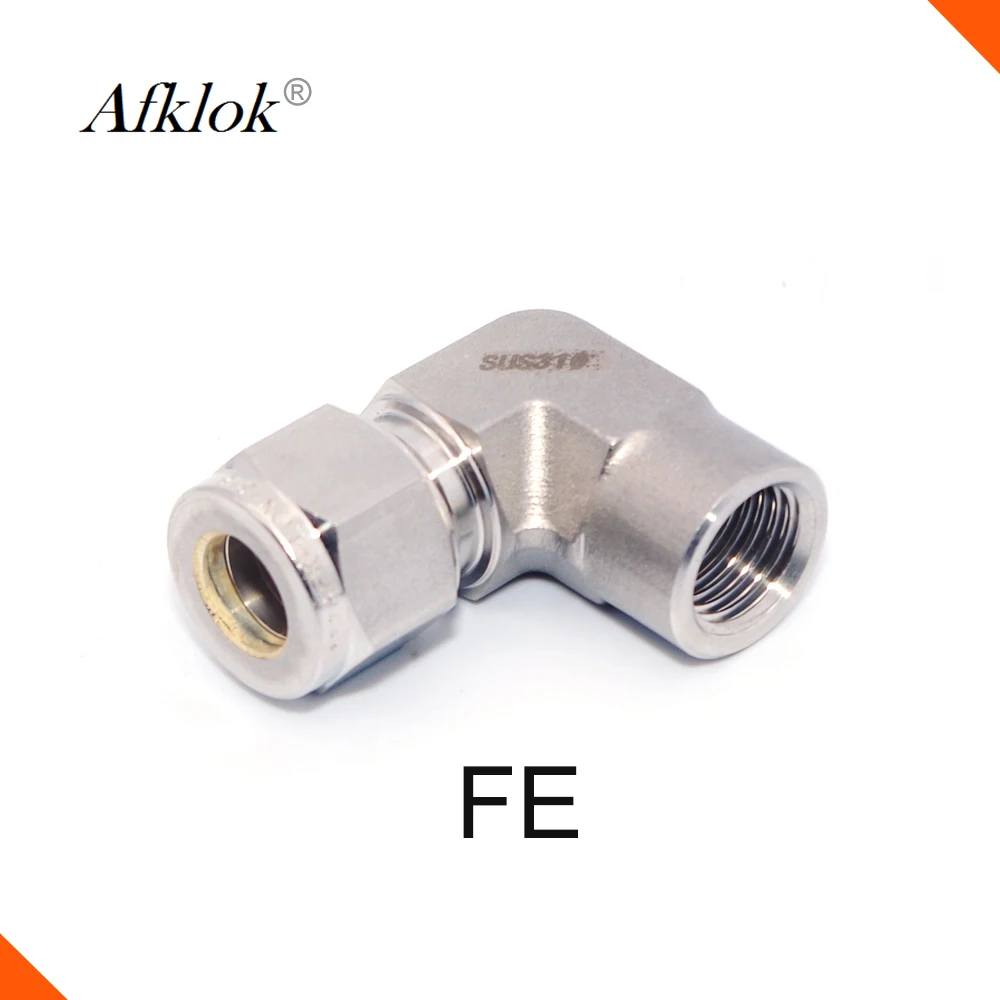 

6mm 8mm Ferrule NPT Threaded SS316 Elbow stainless steel compression fittings