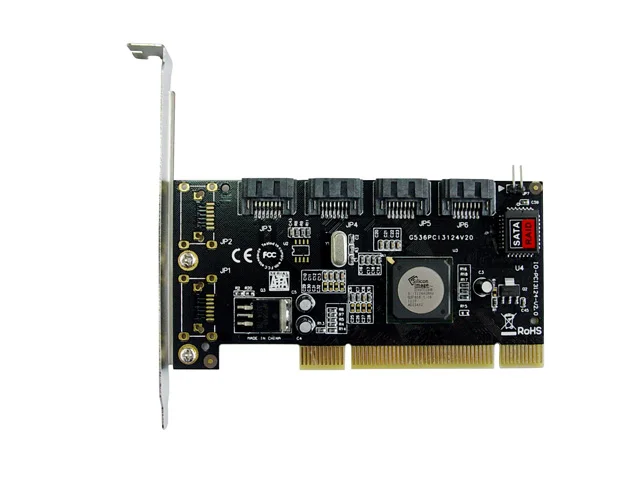 PCI 32 бита 4 портов SATA Serial ATA RAID-контроллер карта адаптер конвертер чипсет SiL3124