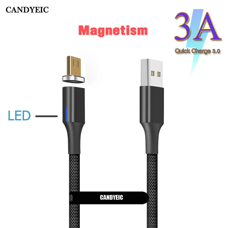 

CANDYEIC Micro USB 3A Charging Cable For Huawei Mate 30Pro MOTO G7 Z2 Honor V20 Redmi Note5pro LG G4 5 Andriod Phone Cord USB C