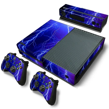 

free drop shipping custom blue design Vinyl Decal for xbox one Console and 2 Controllers Decorative Skins TN-XBoxone-2004