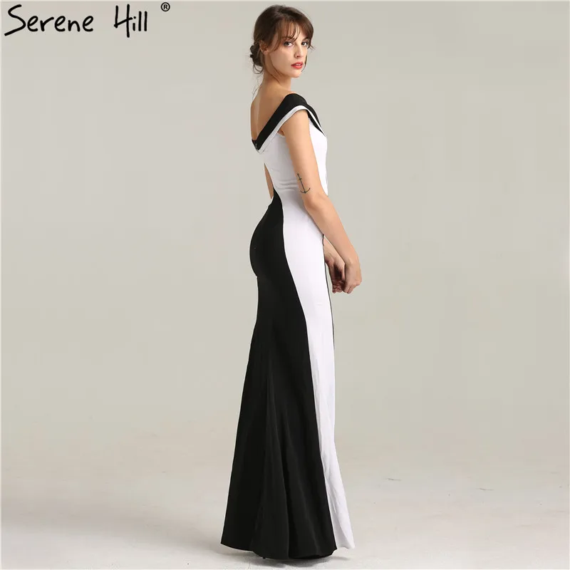 Новые белые и черные простые платья для выпускного вечера, сексуальное элегантное Модное Длинное Вечернее Платье, Vestidos Festa LA6266