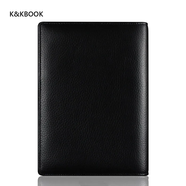 

K&KBOOK Genuine Leather Notebook Logo Customerized DIY A5Journal Buckle Loose leaf A6 Cowhide Planner Diary Business Ring Binde