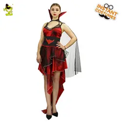 Новый Дизайн Для женщин Делюкс костюм вампира марлей Capelet Adult пикантные Queen Кровосос Косплэй маскарадный костюм для Хэллоуин Вечерние