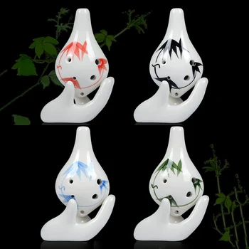 

Ocarina 6 Holes Bamboo Leaves Pattern AC Key Musical Instrument For Beginner Learning B2Cshop