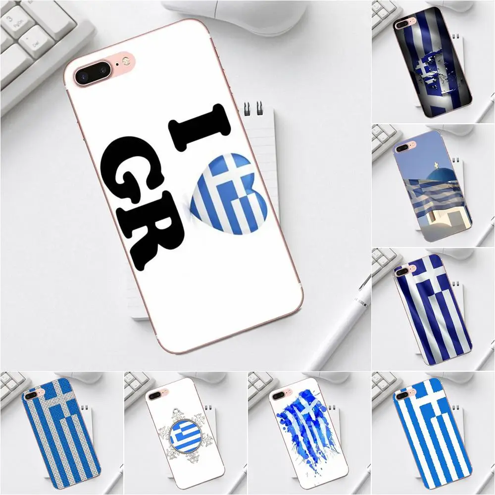 Qdowpz мягкий чехол с греческим флагом для iPhone X XS Max XR 4 4S 5 5C SE 6 6S 7 8 Plus Galaxy A3 A5 J1 J3 J5 J7