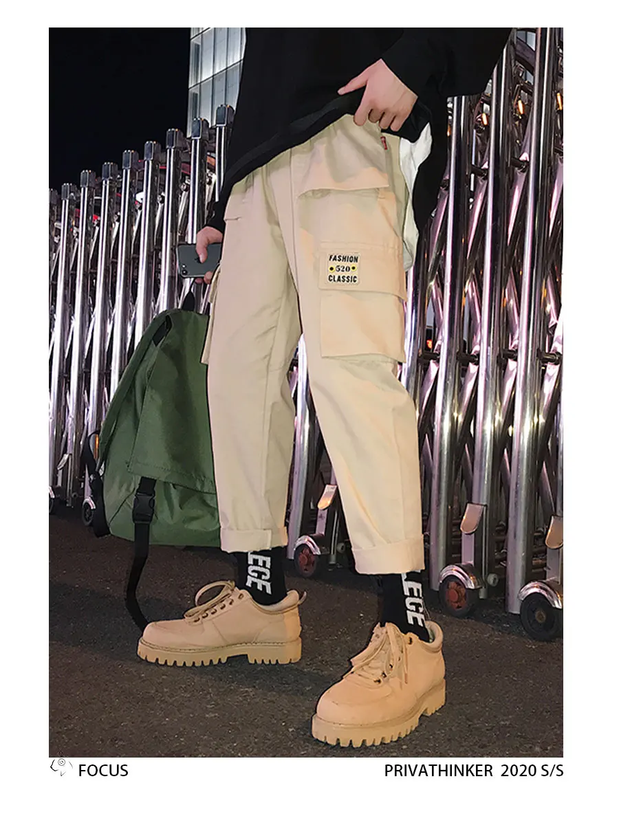 Privathinker для мужчин винтаж штаны-карго 2018 s хип хоп хаки карманы джоггеры брюки для девочек мужской корейской моды пот штаны зим