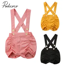 Фирменная Новинка; сезон лето; повседневная одежда для малышей для девочек Комбинезоны для мальчиков комбинезон 3 стиля, на пуговицах; стильные хлопковые комбинезоны спецодежда, летний пляжный костюм, От 0 до 3 лет