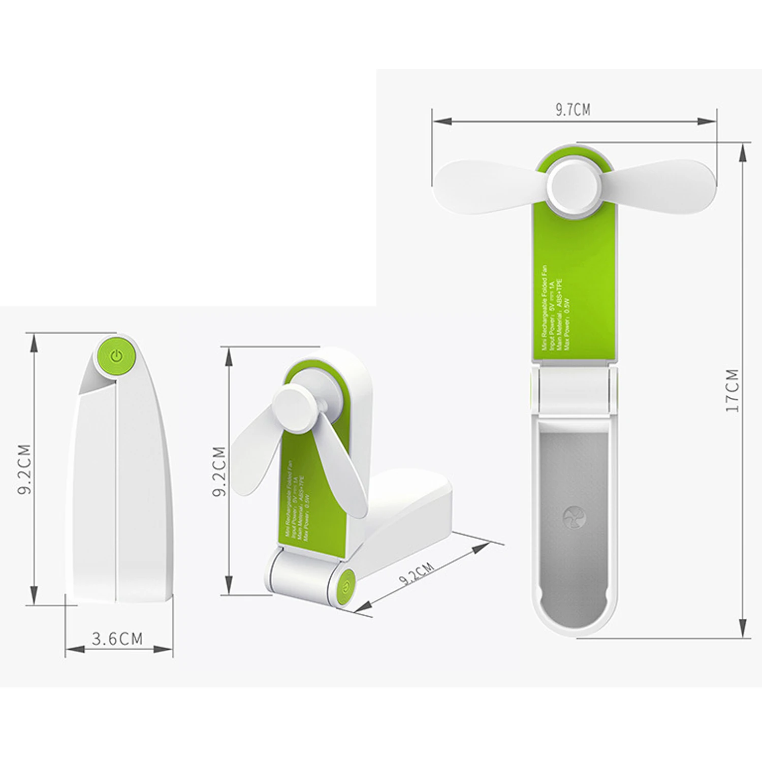 Vococal мини перезаряжаемый ручной охлаждающий вентилятор с usb-кабелем для зарядки портативный складной для Дома Офиса улицы путешествия