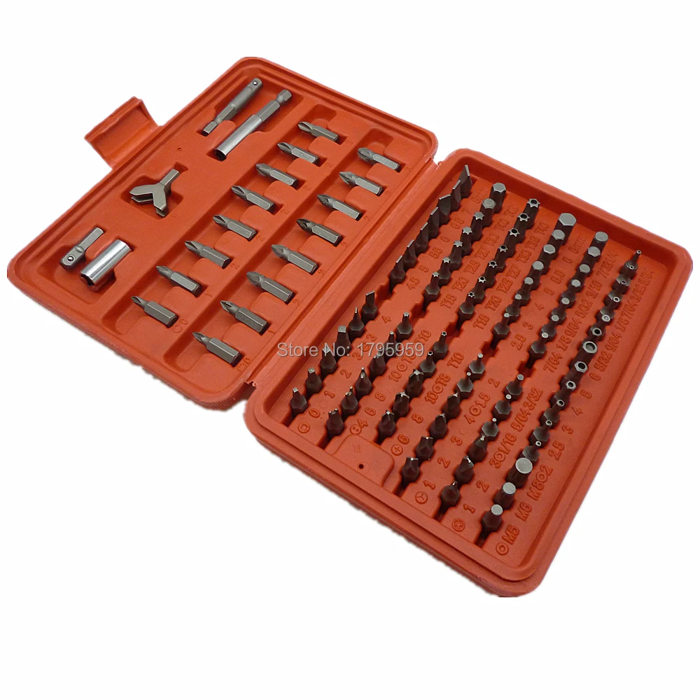 

100pcs Security Screwdriver Tamper Proof Torx Hex Bit Set Nut Driver Magnetic Holder Tools With Storage Case High Quality
