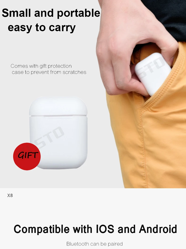 New X8  FX8 air pods TWS Wireless mini Bluetooth 5.0 Earbuds Wireless Headsets headphones earphone ear pods For Andorid iPhone (7)