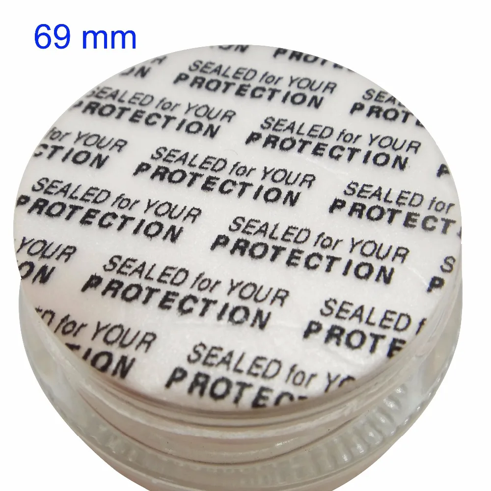 100 PCS Pressure Sensitive Seal Liner 69 mm Diameter Inserts Self