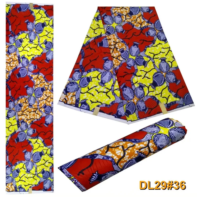 

2018 Embroidered Prints Ankara Wax Fabric African Design Polyester Aso Ebi Wax Materials For Clothes !smt041001