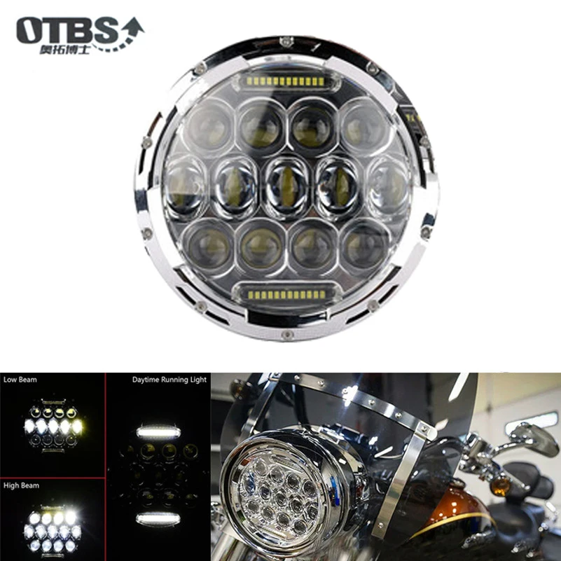 OTBS мотоцикл Halo ангельские глазки DRL светодиодные фары для Harley Softail тонкий толстый