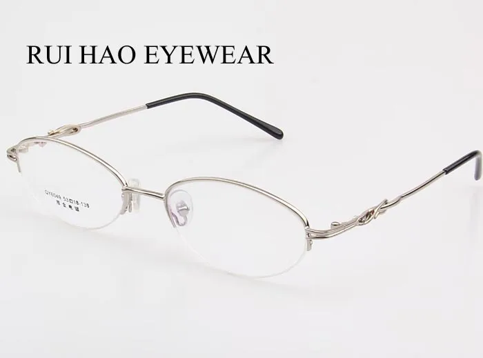 RUI HAO, овальная оправа для очков, женские очки без оправы, брендовая оправа, оптические оправы для очков, очки по рецепту, 6049