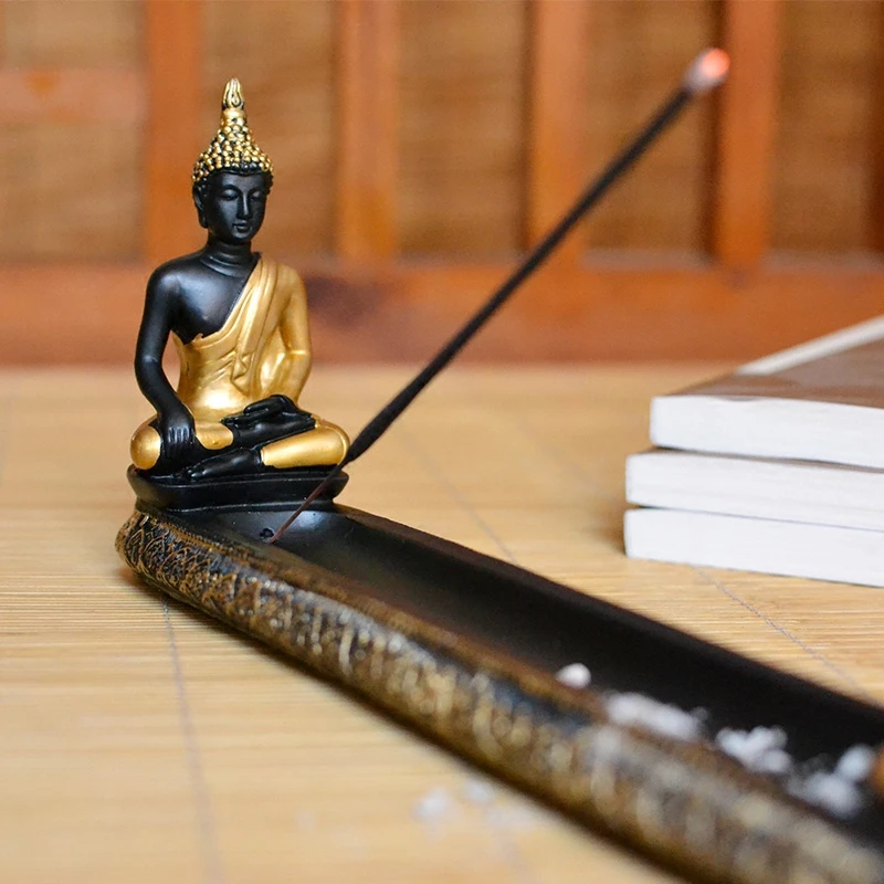 Thailand-Buddha-Resin-Stick-Incense-Burn