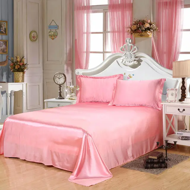 Classic Solid Silky Bright Smooth Bedding Sheet Earthing Bedsheet Shams