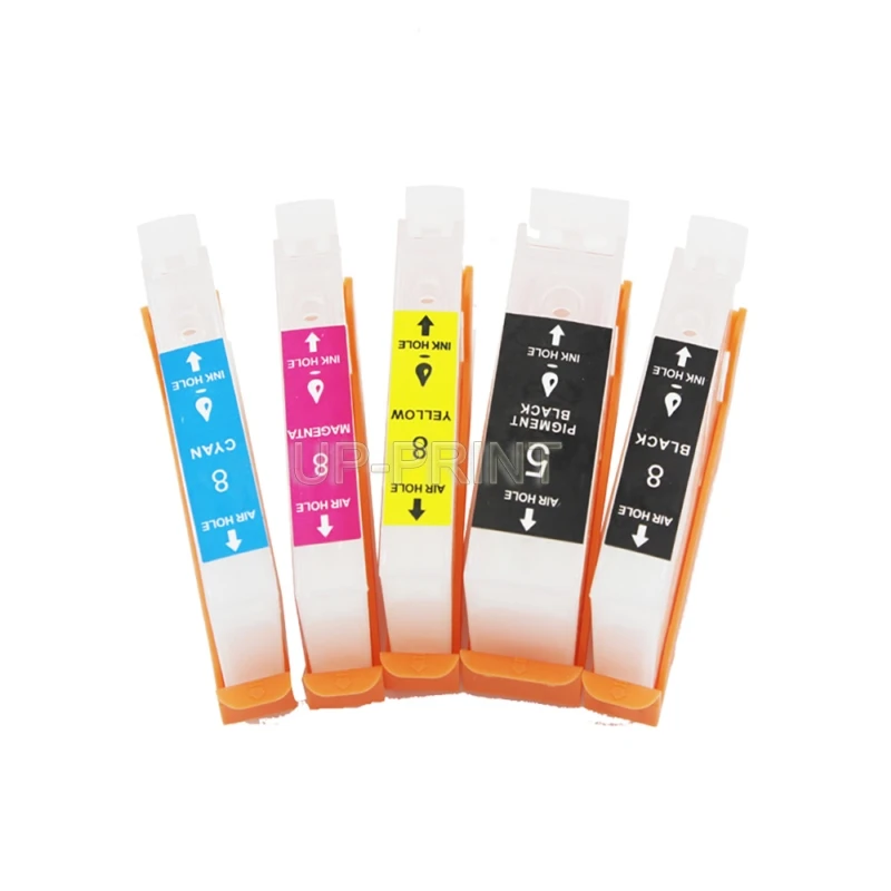 UP 5sets PGI5 CLI8 Refill ink Cartridge compatible for ip4200 ip4300 500 4500x 5200 5200R 5300 ip3300 iX5000 MP500 with ARC chip |