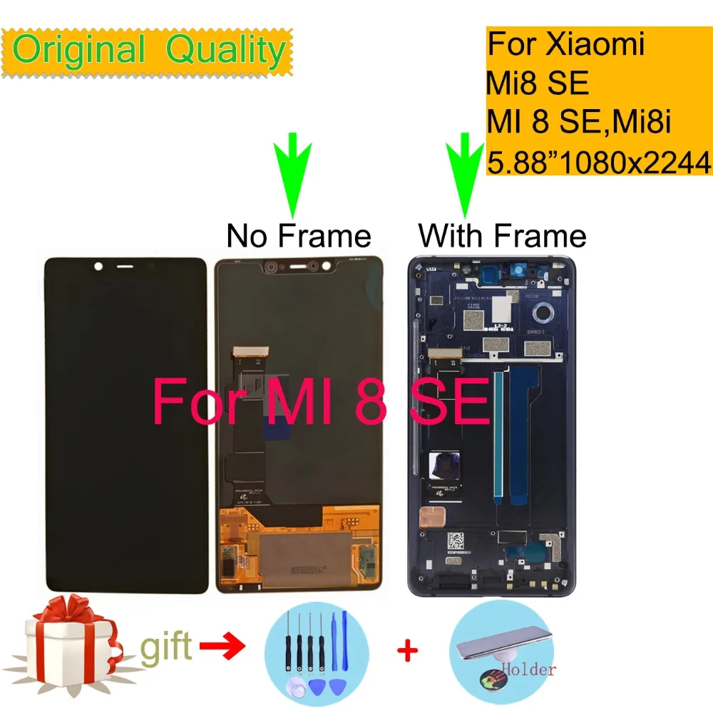 

AMOLED For Xiaomi Mi 8 SE Mi8 SE Mi8i LCD Display Touch Screen Digitizer Panel Pantalla monitor Assembly With Frame Original