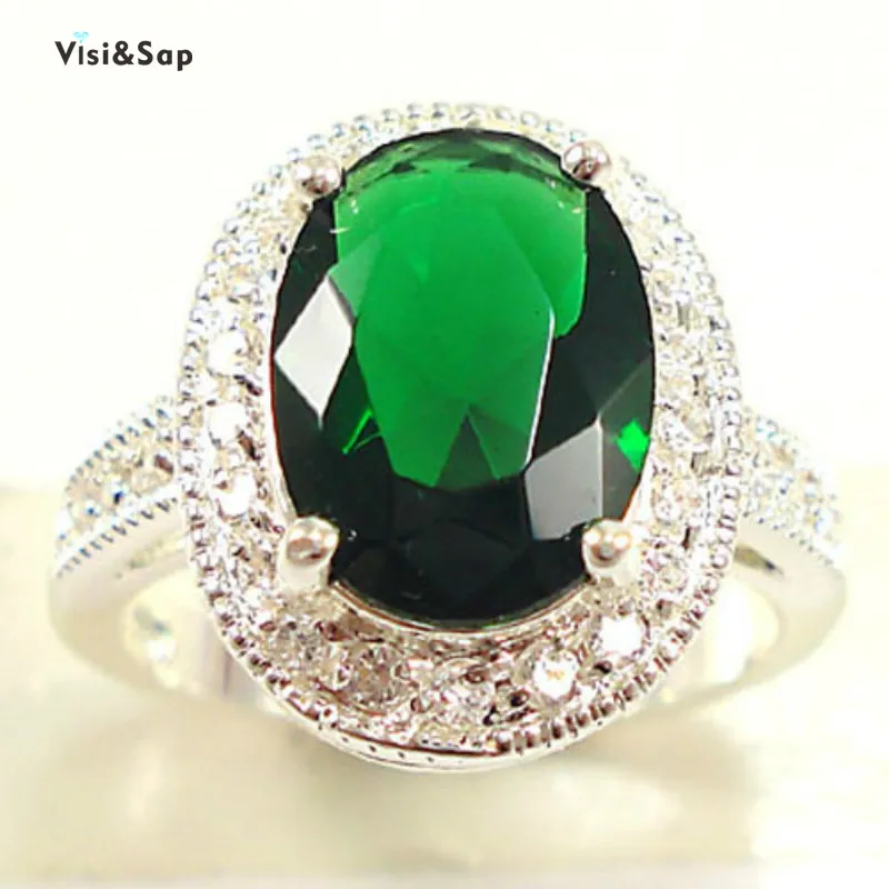

Visisap Luxury Large 10ct Green Red Clear Rings for Women Brilliant Zircon Ring Fashion Jewelry Anniversary Gifts Supplier A022