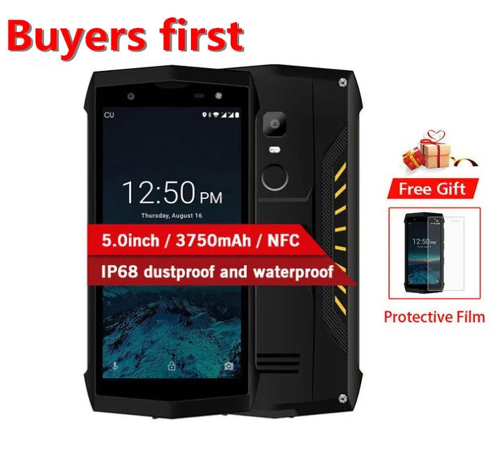 

original POPTEL P8 Smartphone IP68 Waterproof Android 8.1 5.0" MTK6739 Quad Core 3750mAh 2GB+16GB 8MP Face ID NFC 4G LTE Phones