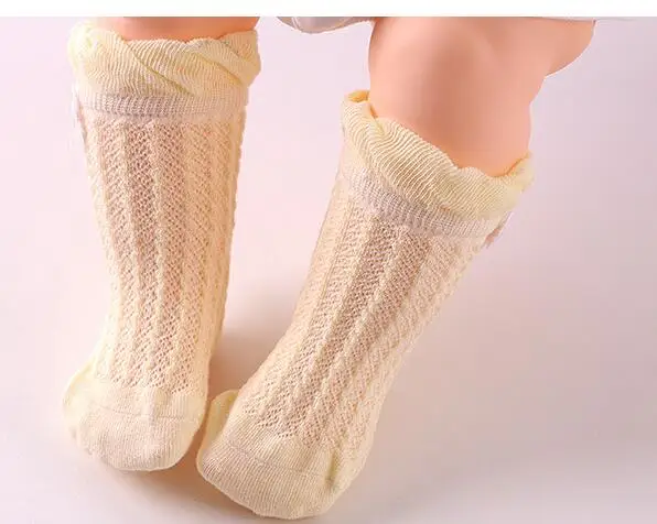 Новые детские носки для маленьких девочек; большой бант Мягкий хлопок кружевные детские носки детские короткие носки для маленьких девочек, летние тонкие носок с отверстием
