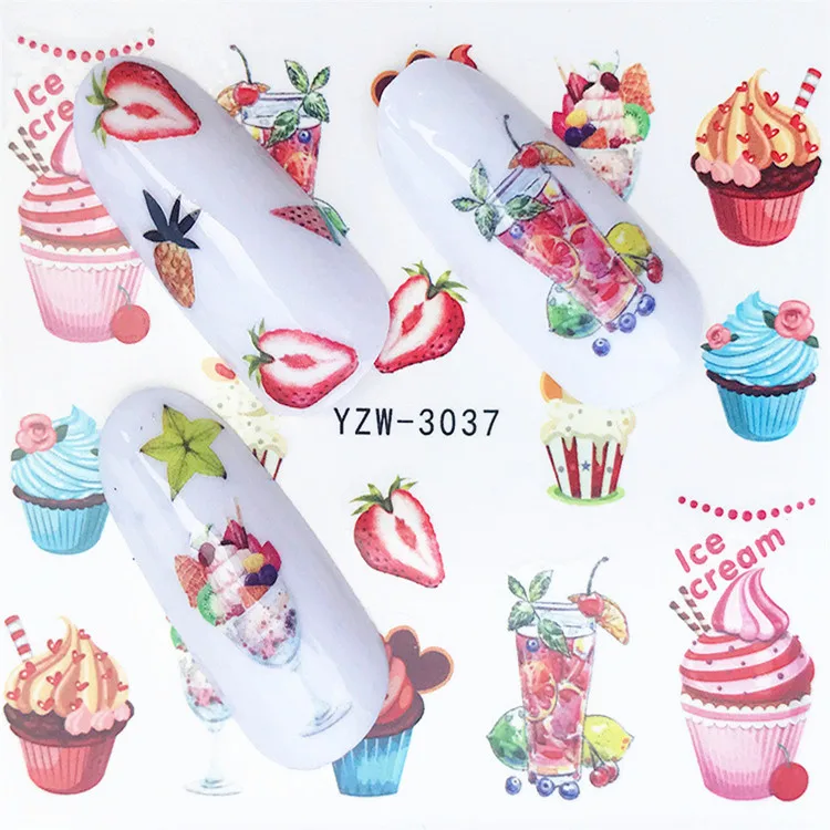 

1 pcs Nail Sticker Water Decals Women White Flower Cat Butterfly Transfer Nail Art Decoration 2018 m3NS5