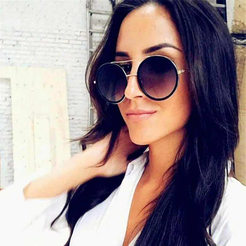 2019 Gothic Steampunk Round Metal Sunglasses Men Women Mirror Round Eye Sun Glasses Brand Designer Retro Vintage Oculos UV400