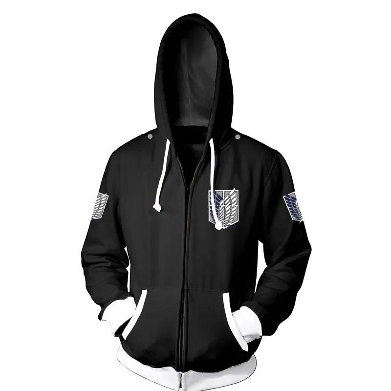 Anime Attack On Titan Levi Mikasa Eren Cosplay Costumes Men Women Hoodies Sweatshirts Spring Jacket Coat Luxtees (10)
