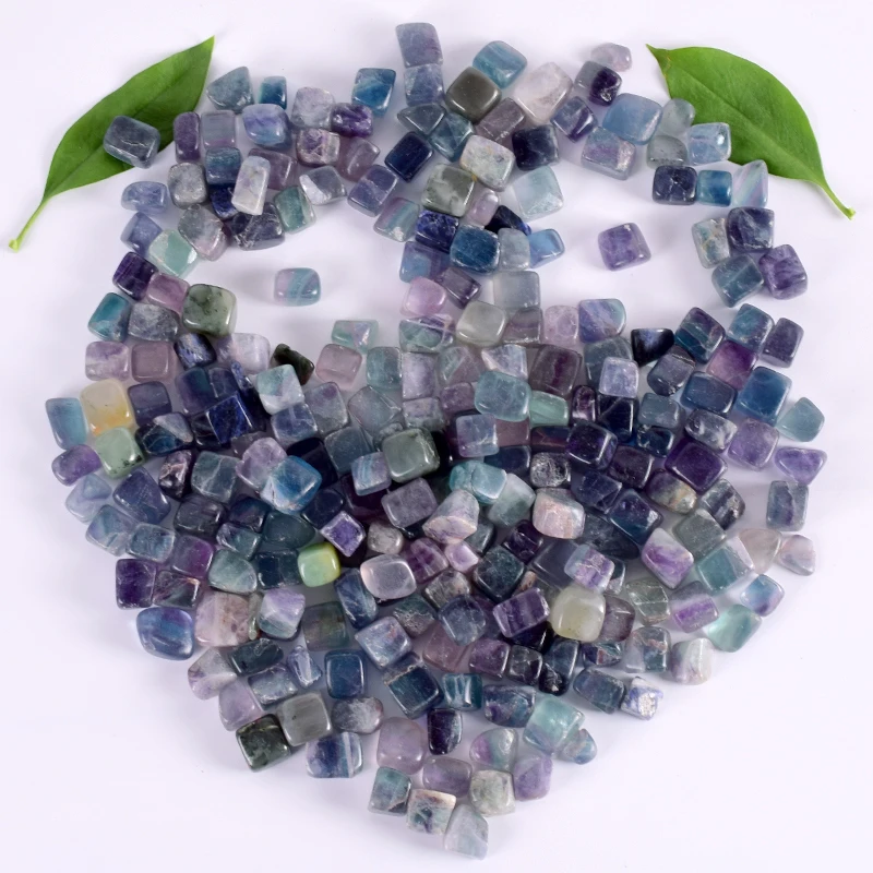 

Wholesale Healing Fluorite Tumbled Stone Natural Rock Quartz Bead Chakra Fountain Garden DIY Decor Crystal Gemstone Irregular