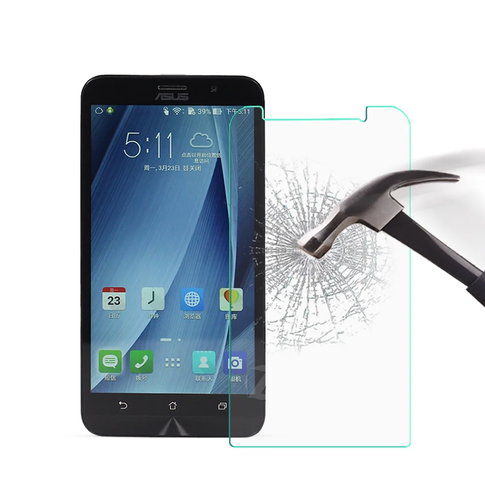 

Tempered Glass For Asus ZenFone 2 ZE550ML Deluxe ZE551ML 5.5inch Screen Protector Protective Film Glass Film Cover +Clean Kits
