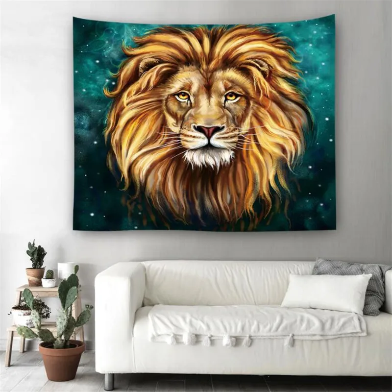Painted Painted animal Tapestry Wall Hanging Tapestries Boho Tapestry