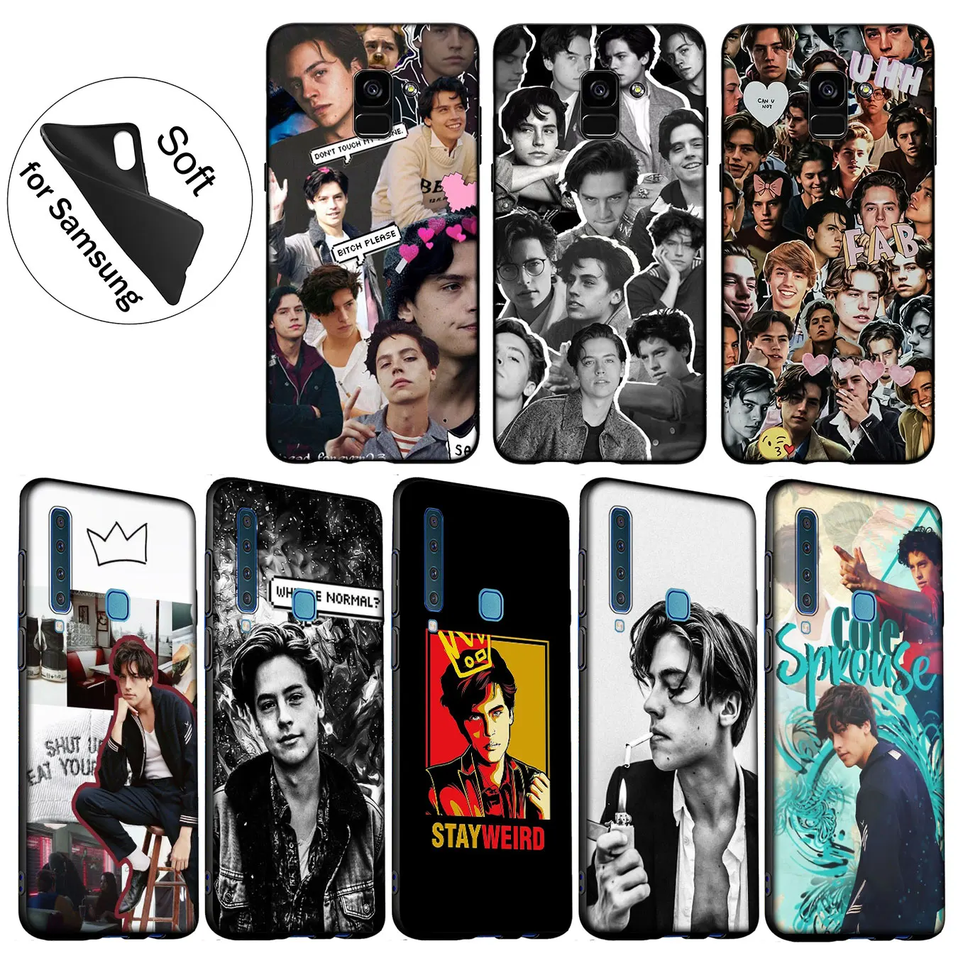 IYICAO Riverdale Cole Sprouse Soft Silicone Cover Case for Samsung Galaxy A6 A9 A8 A7 2018 A3 A5 2016 2017 Note 9 8 10 Plus Lite |