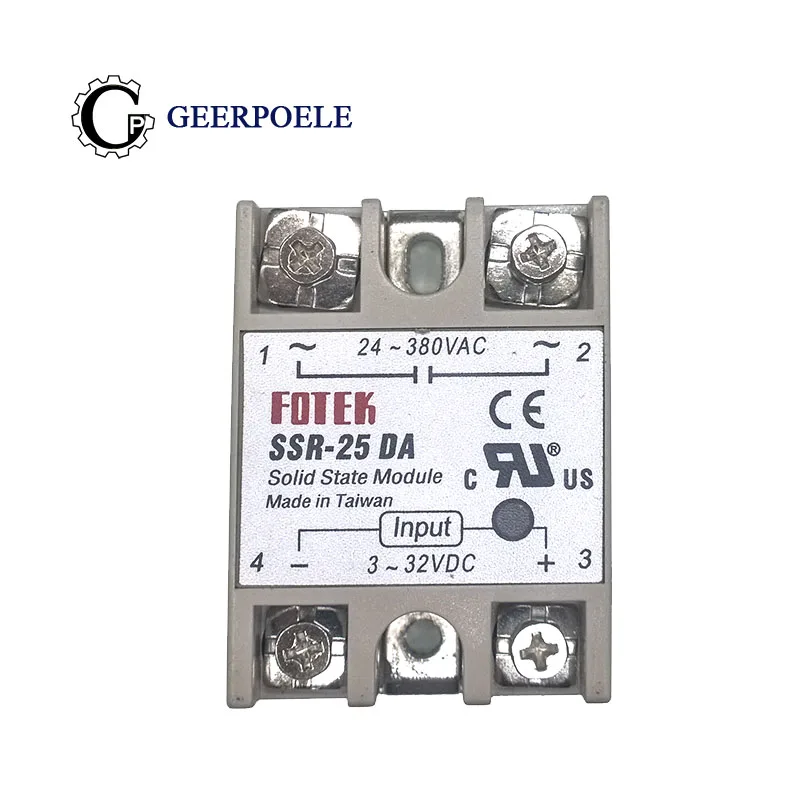 1 шт. твердотельные реле Модуль SSR-25DA 25A /250V 3-32 В постоянного тока Вход 24-380VAC Выход |