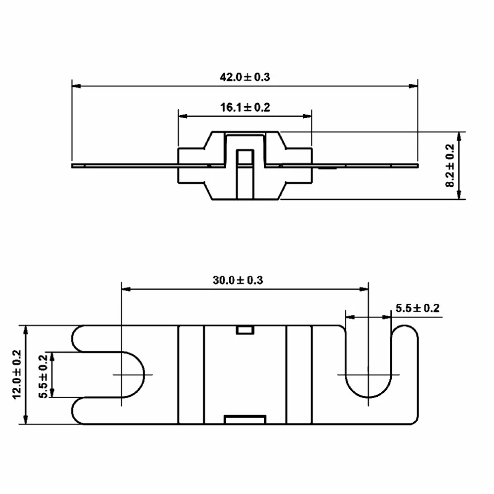 20 шт./лот Пластик чехол позолоченный лист 20A 30A 40A 50A 60A 70A 80A 100A 125A 150A аудио AFS Мини ANL держатель предохранителя Авто серьги-гвоздики предохранители для автомобиля