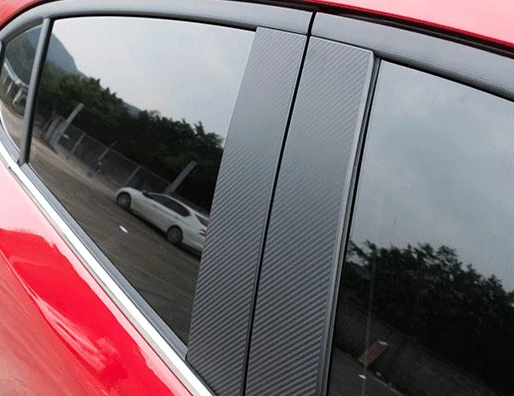 10 шт. для Mazda 3 Axela- Центральная колонна наклейка из углеродного волокна декоративная наклейка