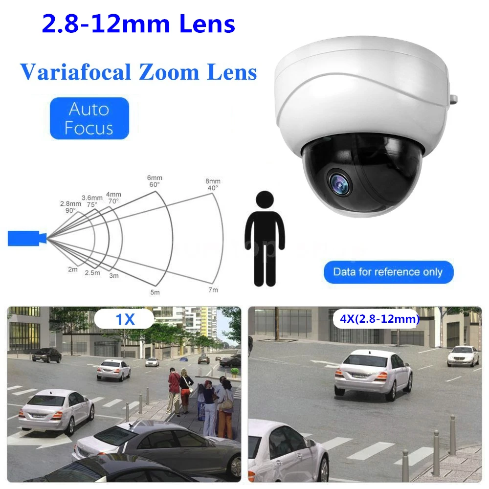 High Resolution 4MP IP Dome Security PTZ CCTV Camera 2.8-12mm Auto Focus Varifocal Home Indoor Surveillance ONVIF P2P Camera 5