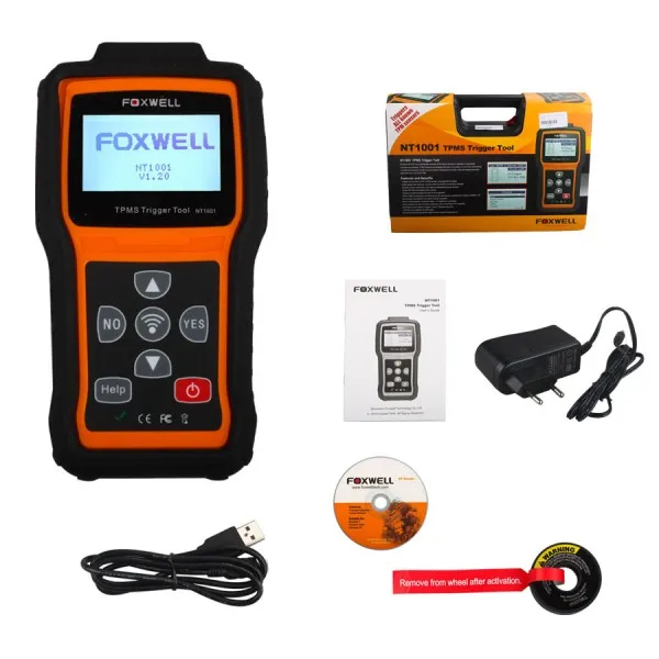 Одежда высшего качества Foxwell NT1001 давления воздуха в шинах триггера инструмент OBD2 Авто диагностический сканер Поддержка мульти-языковой