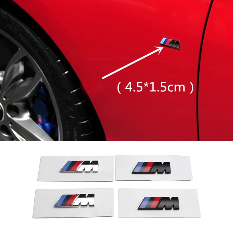 Car Styling M Badge Fender Rear Stickers For BMW E46 E30 E34 E36 E39 E53 E60 E90 F10 F30 M3 M5