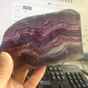 

409g Clear Natural Colorful Fluorite Block Specimen Quartz Crystals Home or Wedding Decoration