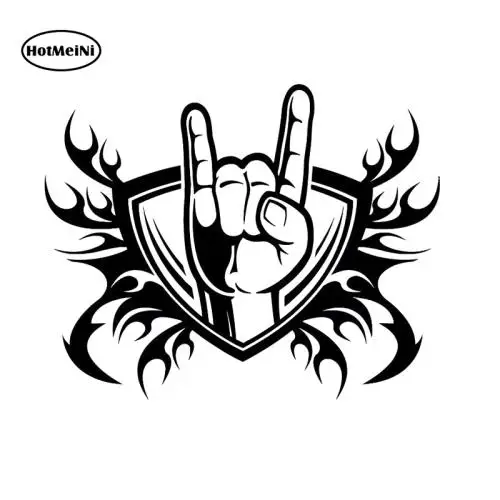 HotMeiNi Rock Shield Fire Symbolism музыкальные виниловые наклейки на автомобиль для оконного