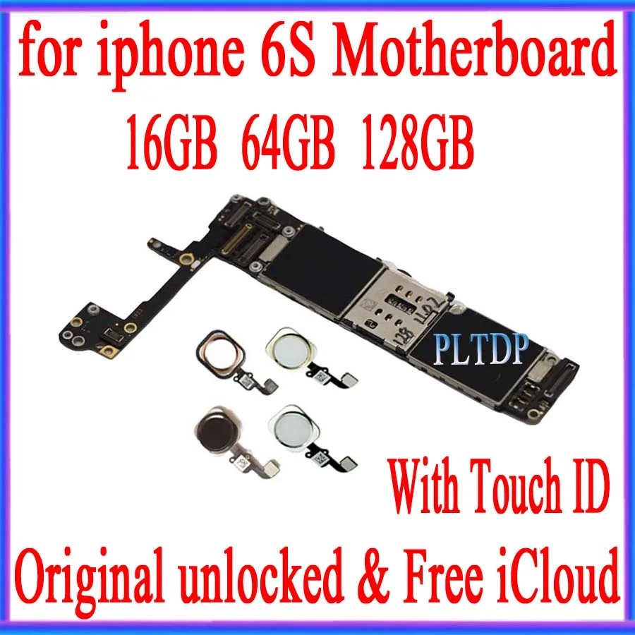 Заводская разблокированная материнская плата для iphone 6S с/без Touch ID 100% оригинал 6s