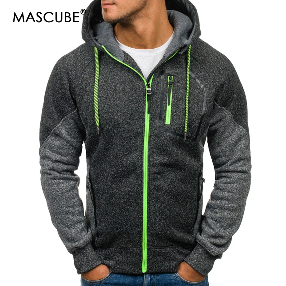 Hot Product MASCUBE Brand 2019 Men Sets Zipper Cardigan Hooded Men Fashion Tracksuit Male Sweatshirt Hoody Mens Purpose Tour 3XL