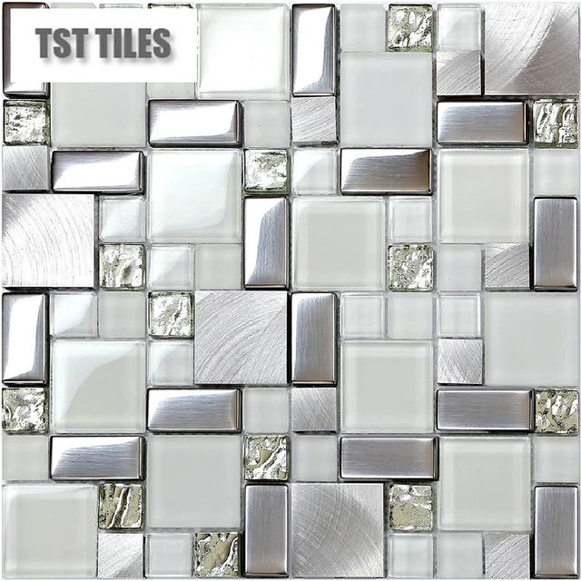 Mosaics Silver Tile Kitchen Backsplash Tiles Metal Gl Bathroom Mosaics Silver Tile Kitchen Backsplash Tiles Metal Gl Bathroom Mirror New Pattern Shower Walls Stickers Mesh