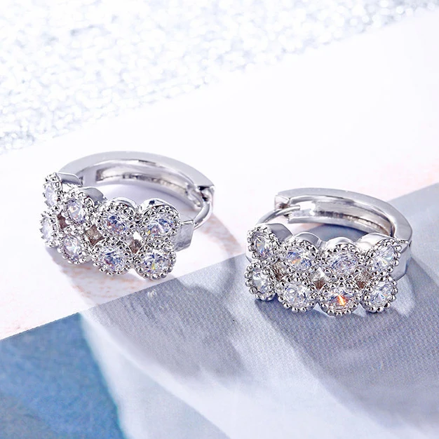 Classical Gold Color Hoop Earrings for Women AAA+ Cubic Zirconia Rings All Match  Fashion Jewelry Accessories Gifts CEL3241